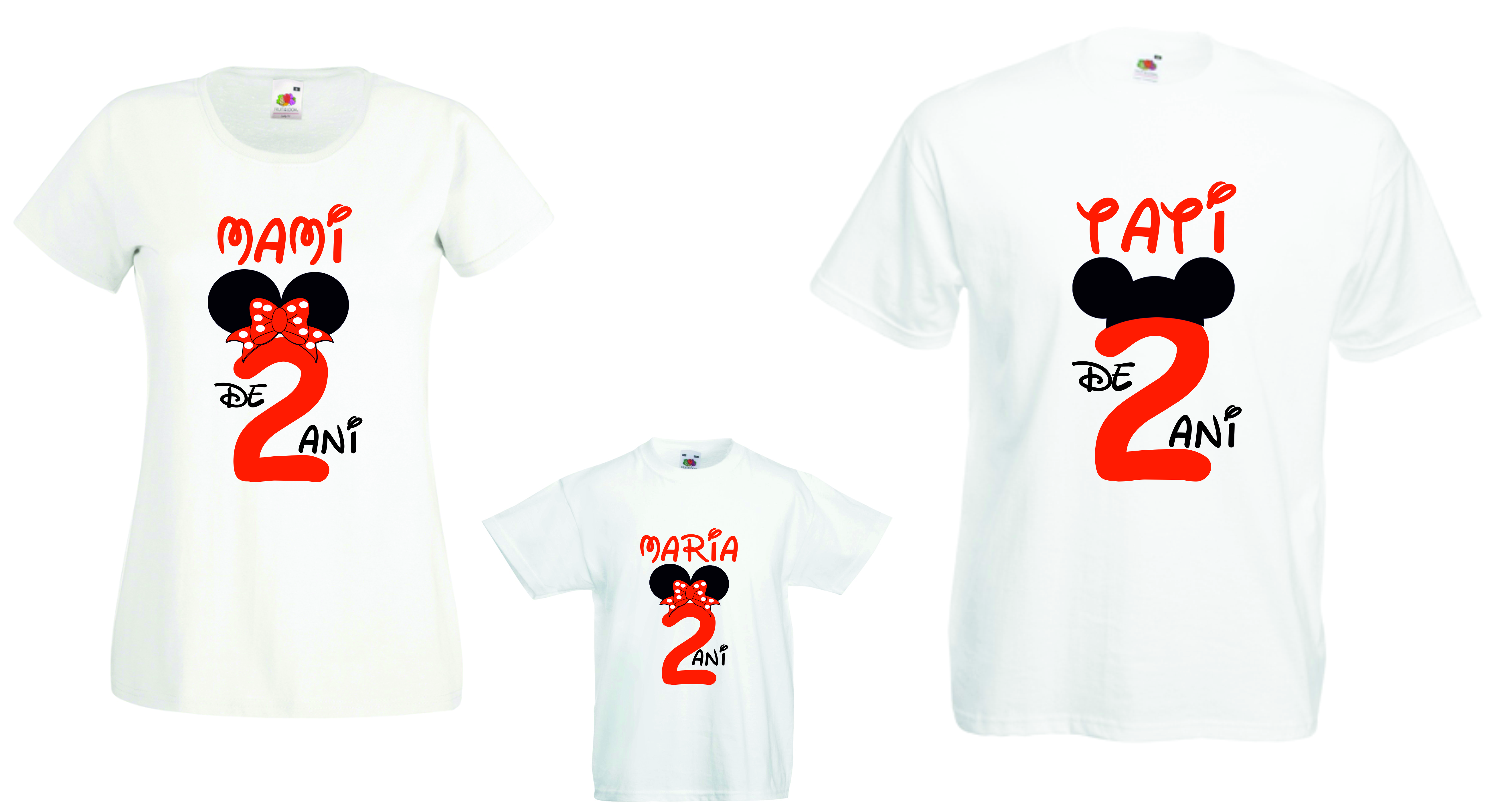Teenage years metallic spectrum Set aniversari copii :: Set tricouri aniversare copil - Urechi Minnie/  Mickey